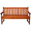 Classic Teak Oiled 5 Foot Slat Back Outdoor Bench