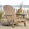 Teak Type Folding Adirondack Chair Weathered Gray