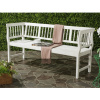 Acacia 5.5 Foot Antique White Spindle Outdoor Garden Bench